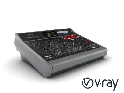 Digital Mixing Desk Ergonomic Shape model pack Low-poly 3D model