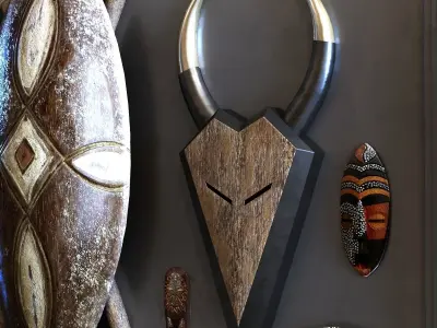 decoration set 099 africa art style 3D model