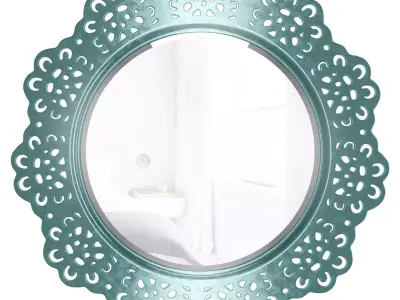 Pettine Metal Lace Accent Wall Mirror 3D model