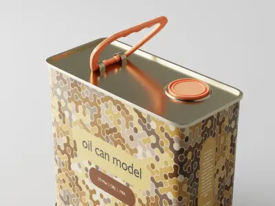 Aluminum Cooking Oil Can 3D model