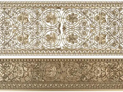 Classic grille moulding for cnc 3D model