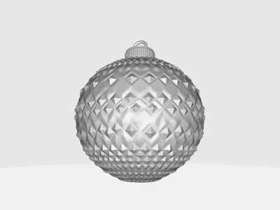 Purple Christmas Ornament Unique Holiday Bauble 3D print model