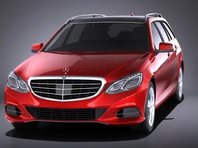 Mercedes E-class Estate 2015 VRAY 3D model