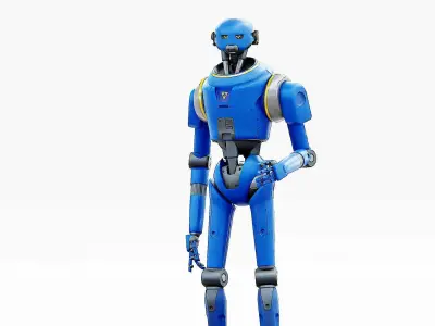 PROTOCOL DROID V-2 Rigged for Unreal Engine - Unity - MIXAMO 3D model