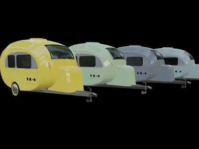 Caravan - Travel Trailer  3D model