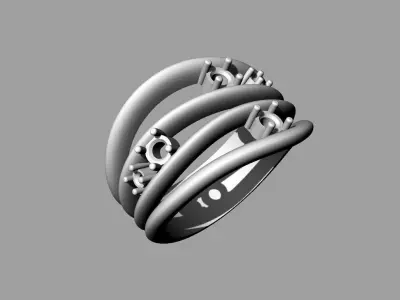 Jewelry Ring Gold 3D print model 44