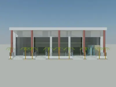 Reputed Vehicle Showroom Karachi 3D model