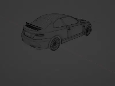 Airbrushed sports car 3D model