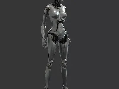 Female Robot 3D model