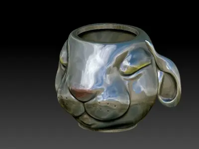 the rabbit face vase  3D print model