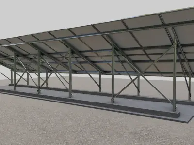 Solar Panel Steel Construction Type 8 3D model