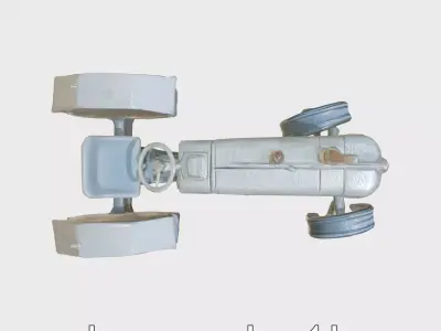 Rusted Abandoned Tractor Post-Apocalyptic Model Low-poly 3D model