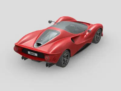 De Tomaso P72 2020 Low-poly 3D model