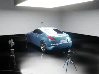 rigged car nissan 350 z 3D model