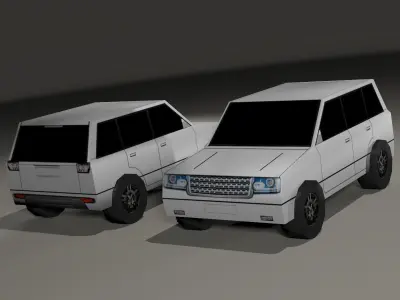 Super Low Poly Vehicles Low-poly 3D model