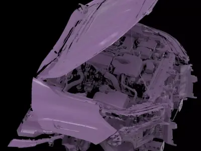 Toyota Hilux AN120 130 Native 3D front inside scan 2020 3D model