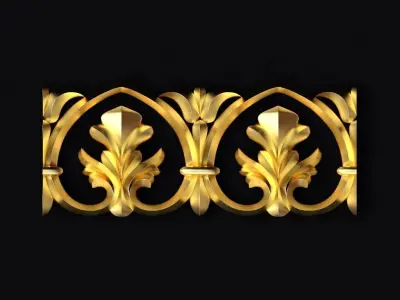 Central decor ornament for furniture 3D model 227
