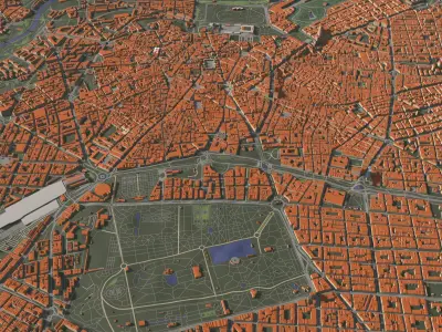 Madrid Spain - city and urban 3D model