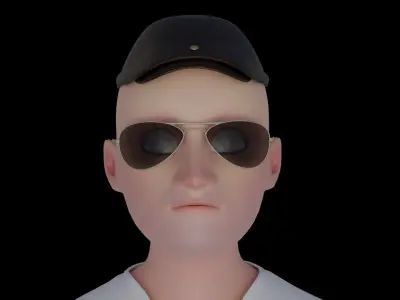 Man Character Old School Small Man 3D model