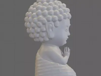 Baby Buddha sitting in the lotus for 3d print 3D print model