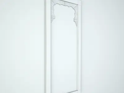 Antique Azure Ramgarh Haveli Framed Mirror 3D model