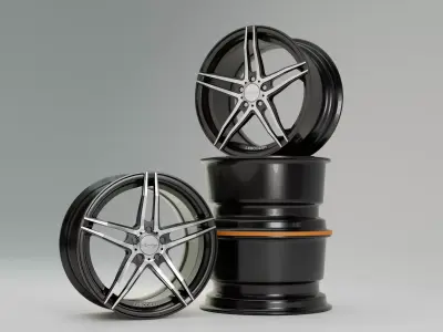 Modern and game-ready Rim 001 Low-poly 3D model