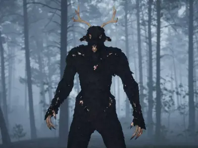 Goat Man Rigged - 4K PBR UE4 UE5 Asset Free low-poly 3D model