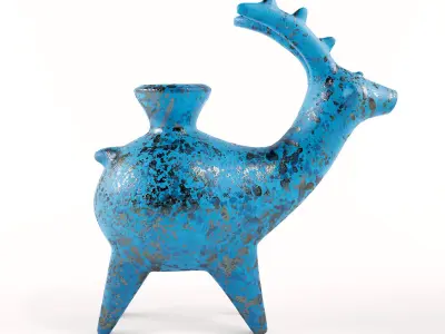 deer 2 vase with head 3D model