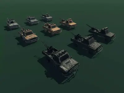 Modern SUV Low-poly 3D model