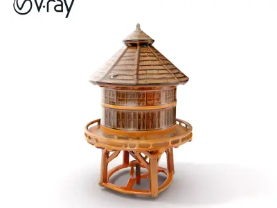 Medieval Watchtower Model Pack Low-poly 3D model