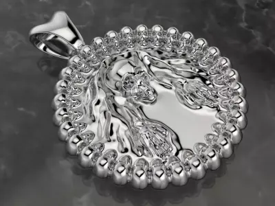 skull pendant  3D print model