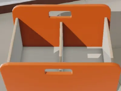 BacUp2Boxes Orange Low-poly 3D model