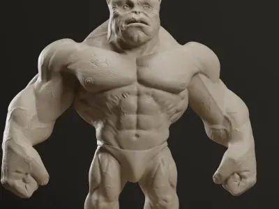 Bodybuilder Boss Dog  3D print model