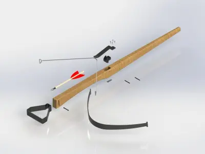 WG 7010 - Crossbow Low-poly 3D model