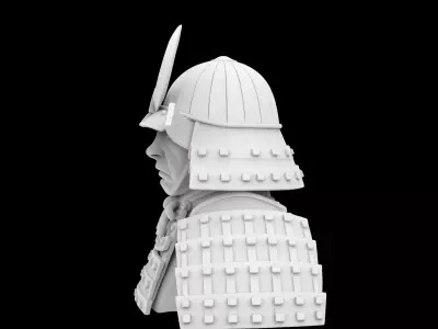 Samurai Warrior Bust 3D print model