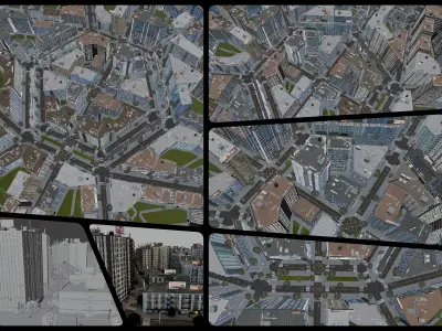 Hexagon City endless run 3D model
