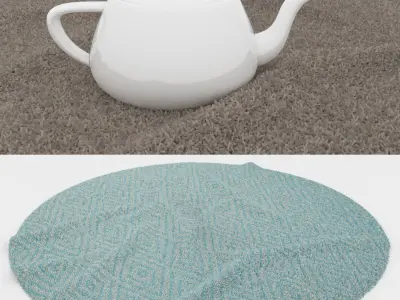 Round Rug Set 285 3D model