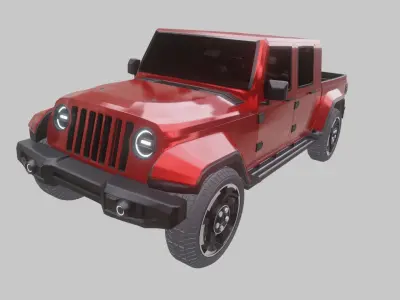 Jeep Gladiator 2020 3D model Low-poly 3D model