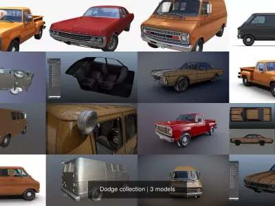 Dodge collection 3D Model Pack purchase