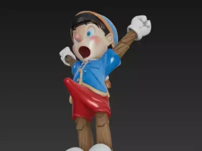 Pinocchio awakening up 3D print model