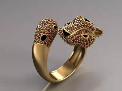 Panther Ring Bold Luxury Style for Men and Women 3D print model