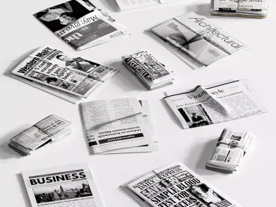 Magazine set01 3D model