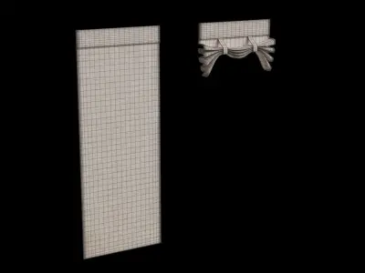 Door Panel French Style Low-poly 3D model