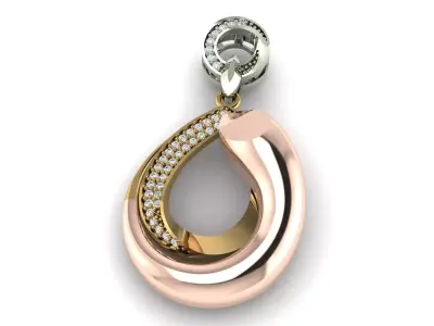 Multi piece pendant or Necklace 3D print model