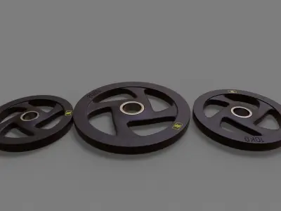Barbell Plates Free 3D model