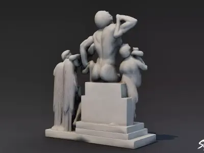 Laocoon Low-poly 3D model