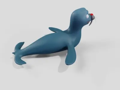 Sea lion Low-poly 3D model