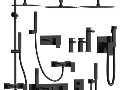 Boheme Qubic Faucet Set 3D model