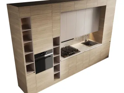 Modern kitchen 07 3D model