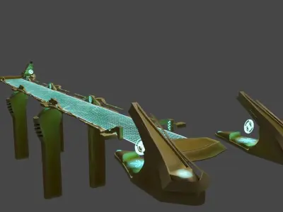 Energy Sci-fi Bridge  3D model